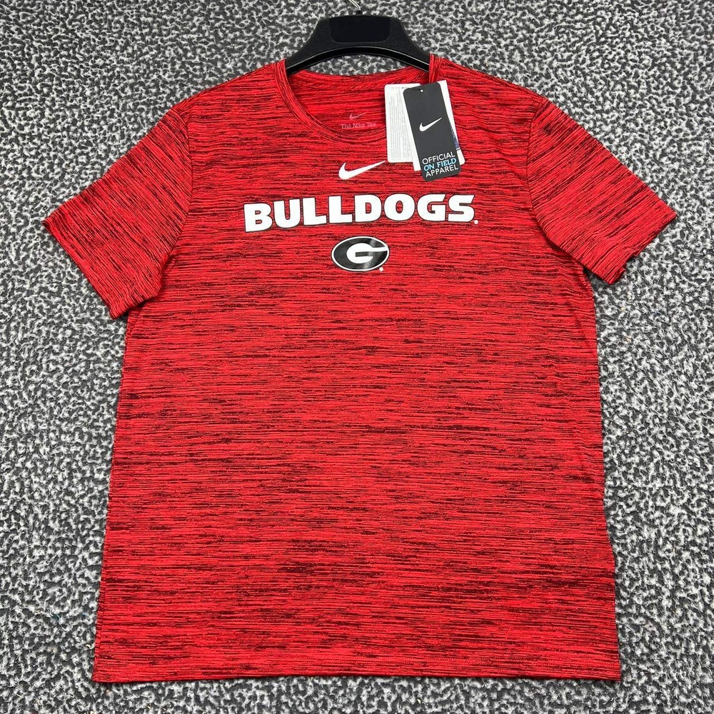 Nike Georgia Bulldogs NCAA Dri-Fit Shirt Women Medium Red Short Sleeve New M